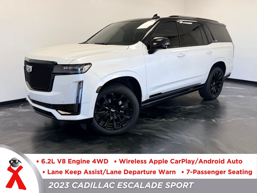 Crystal White Tricoat 2023 Cadillac Escalade SUV / Crossover Four-Wheel Drive Automatic