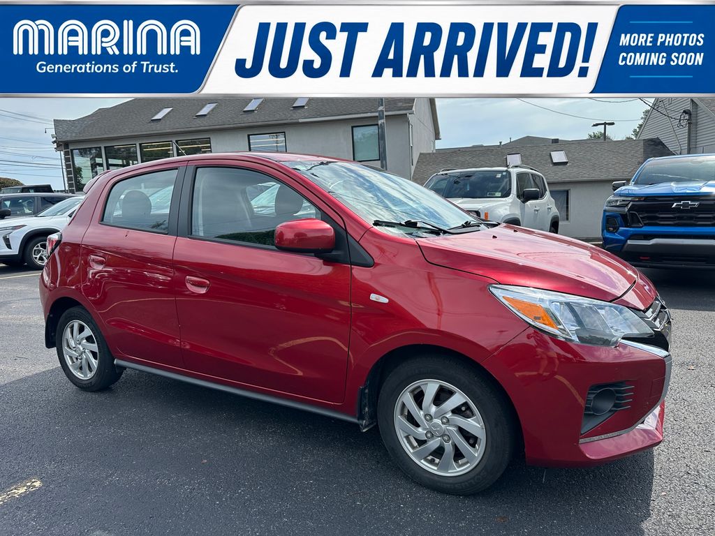Infrared Metallic 2024 Mitsubishi Mirage Hatchback Front-Wheel Drive Continuously Variable Transmission