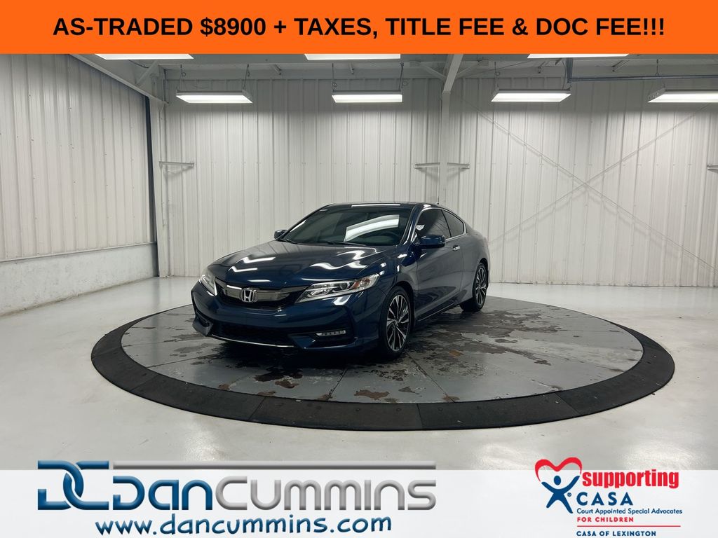 Blue 2017 Honda Accord Coupe Coupe Front-Wheel Drive Continuously Variable Transmission