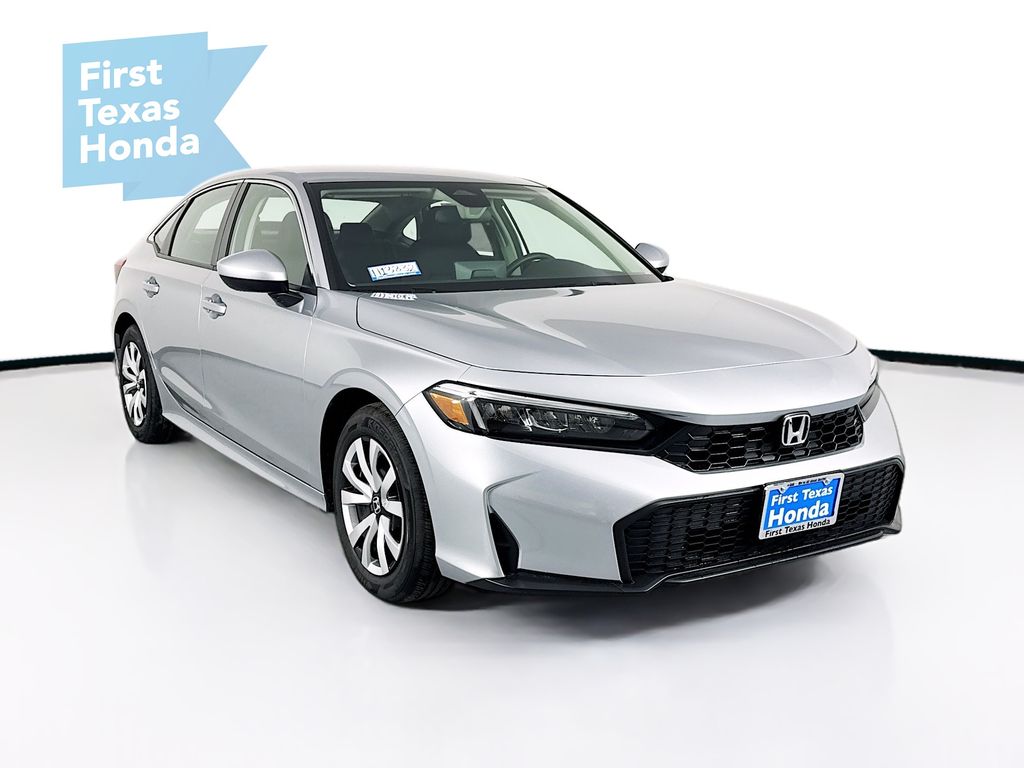 Solar Silver Metallic 2026 Honda Civic Sedan Front-Wheel Drive Continuously Variable Transmission