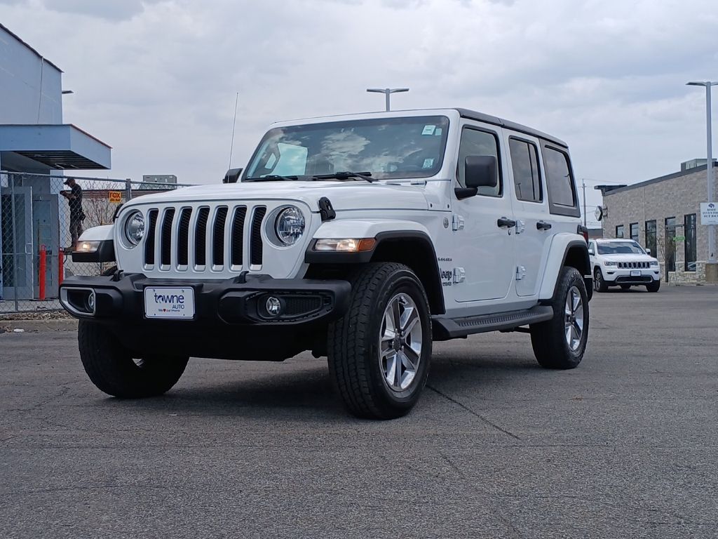 Bright White Clearcoat 2021 Jeep Wrangler Unlimited Sahara 4WD SUV / Crossover Four-Wheel Drive 8-Speed Automatic