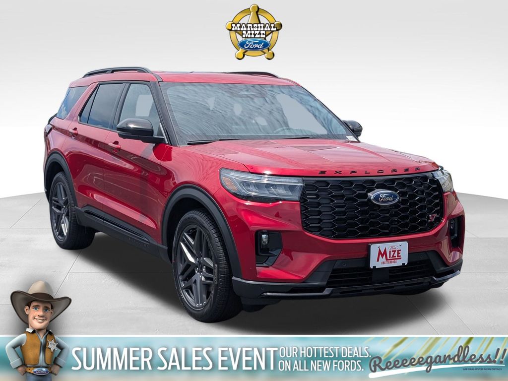Rapid Red Metallic Tinted Clearcoat 2026 Ford Explorer SUV / Crossover All-Wheel Drive Automatic