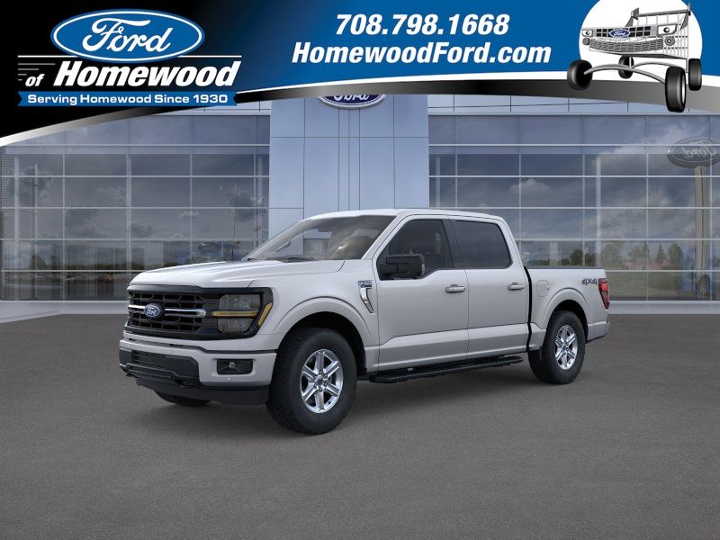 Iconic Silver Metallic 2026 Ford F-150 XLT SuperCrew 4WD Pickup Truck Four-Wheel Drive Automatic