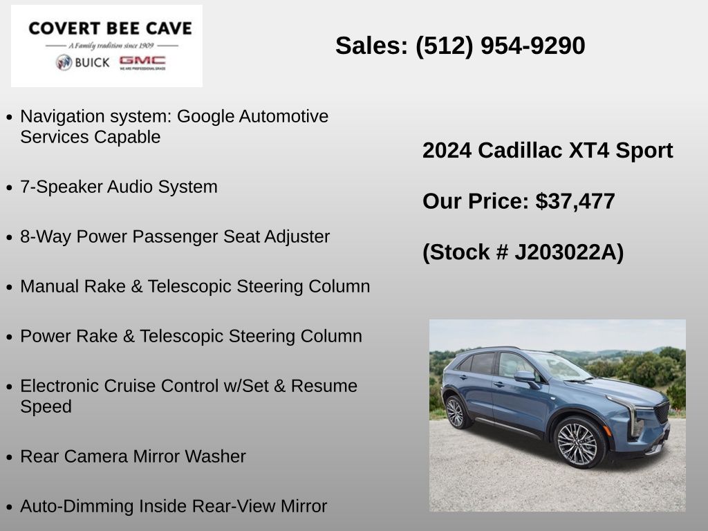 Used Car 2024 Cadillac Xt4  Sport For Sale Under $40,000 In Austin, Texas
