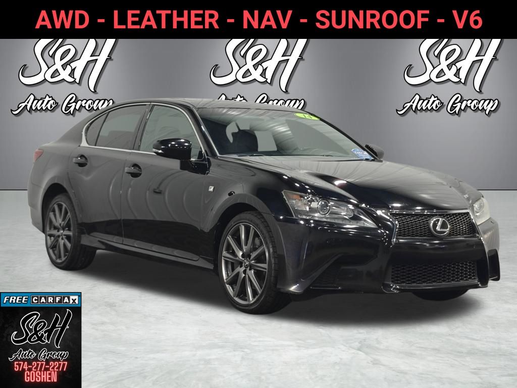 Black (Obsidian) 2014 Lexus GS 350 AWD Sedan All-Wheel Drive 6-Speed Automatic