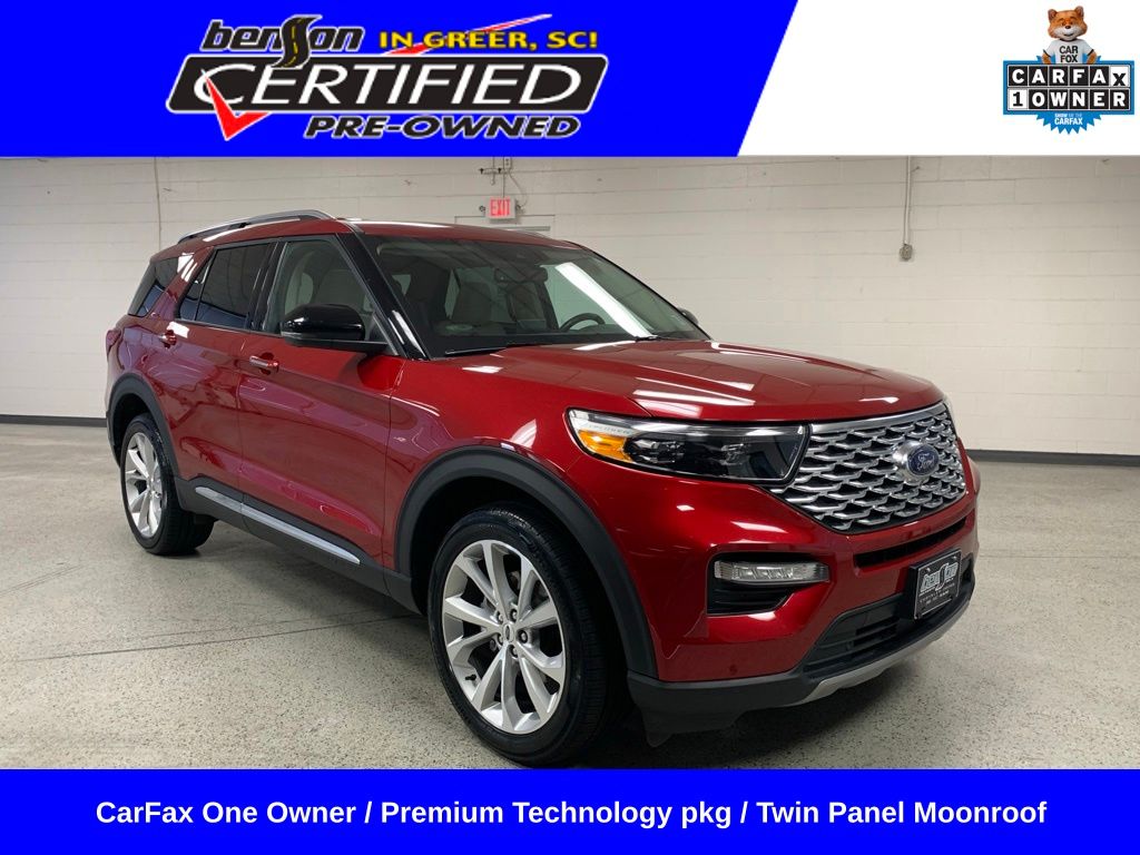 Red Metallic 2023 Ford Explorer SUV / Crossover All-Wheel Drive Automatic