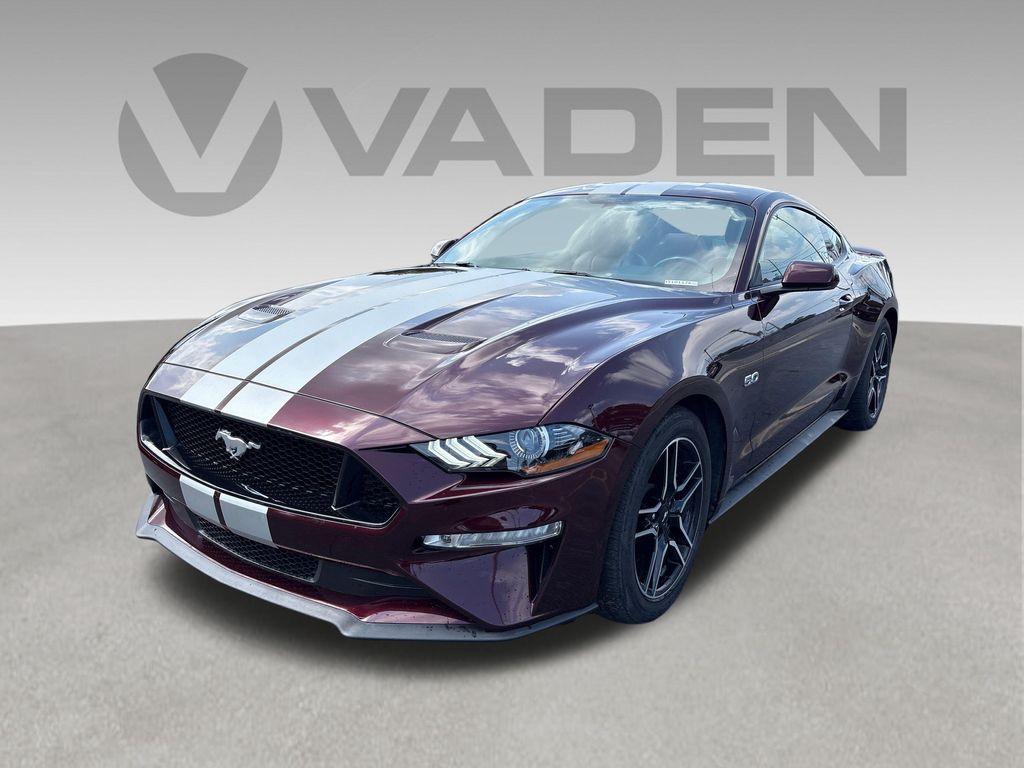 Red (Crimson) 2018 Ford Mustang Coupe Rear-Wheel Drive Automatic