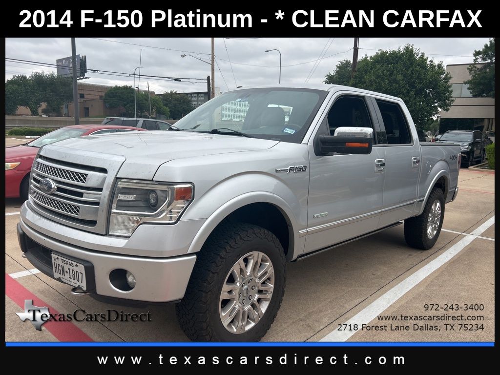 Ingot Silver 2014 Ford F-150 Platinum SuperCrew 4WD Pickup Truck Four-Wheel Drive 6-Speed Automatic