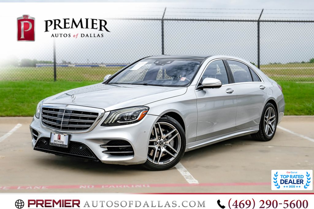 Iridium Silver Metallic 2019 Mercedes-Benz S-Class Sedan Rear-Wheel Drive 9-Speed Automatic