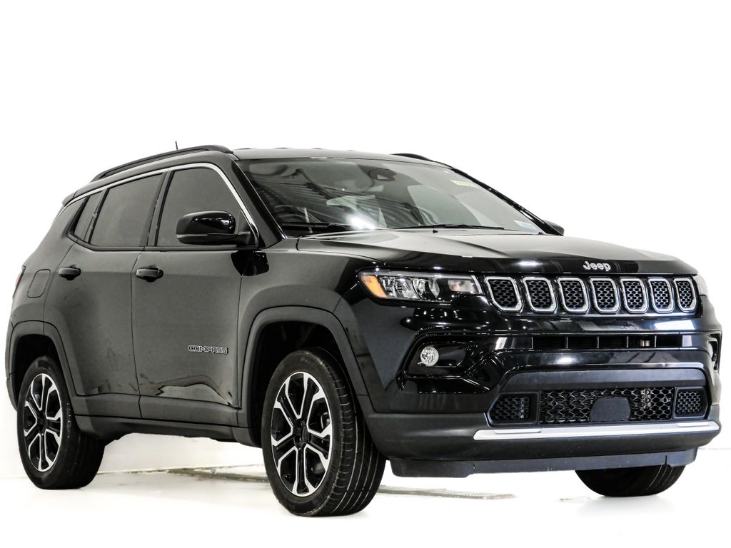 Diamond Black Crystal Pearlcoat 2023 Jeep Compass SUV / Crossover Four-Wheel Drive 8-Speed Automatic