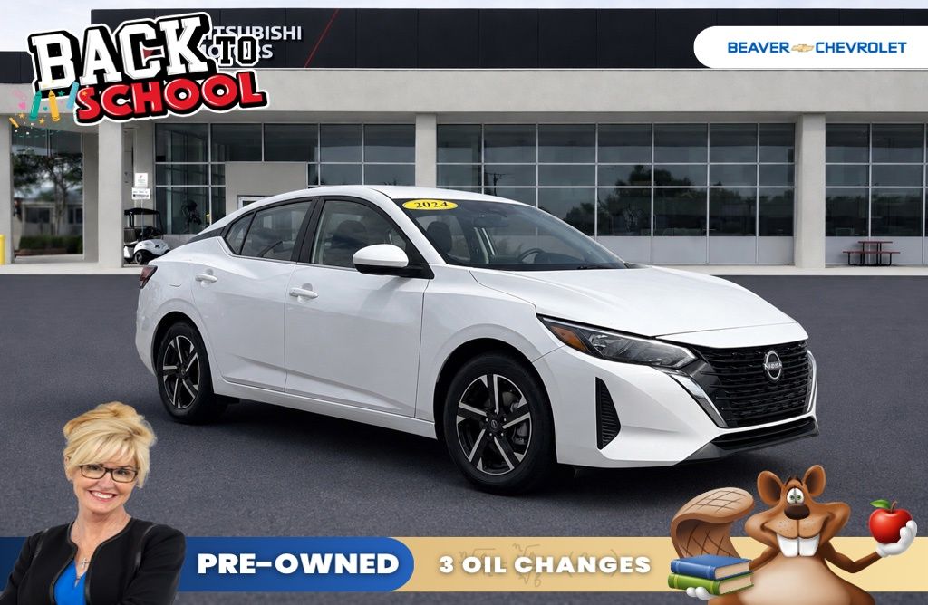 White (Fresh Powder) 2024 Nissan Sentra Sedan Front-Wheel Drive Continuously Variable Transmission