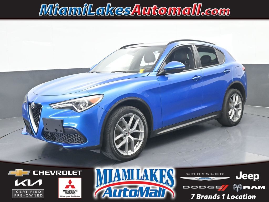 Misano Blue Metallic 2018 Alfa Romeo Stelvio Ti Sport AWD SUV / Crossover All-Wheel Drive 8-Speed Automatic