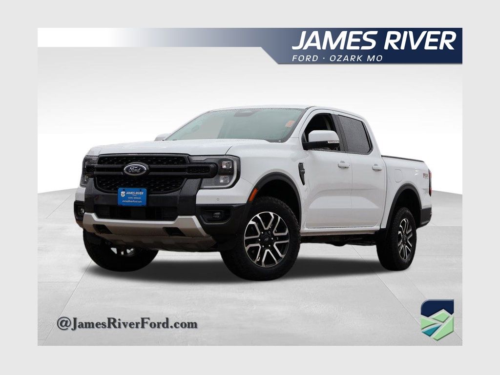 Oxford White 2025 Ford Ranger Lariat SuperCrew 4WD Pickup Truck Four-Wheel Drive Automatic
