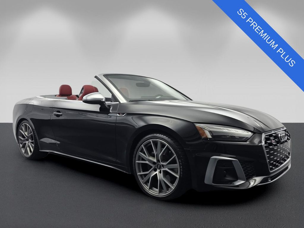Mythos Black Metallic/Black Roof 2023 Audi S5 Convertible All-Wheel Drive 8-Speed Automatic