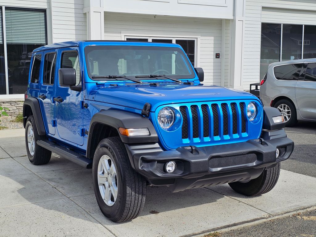 Hydro Blue Pearl Coat 2023 Jeep Wrangler Sport S 4-Door 4WD SUV / Crossover Four-Wheel Drive 6-Speed Manual