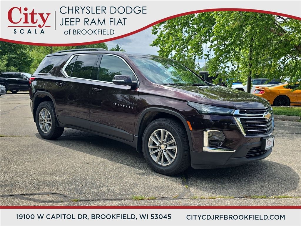 Black Cherry Metallic 2023 Chevrolet Traverse SUV / Crossover Front-Wheel Drive 9-Speed Automatic