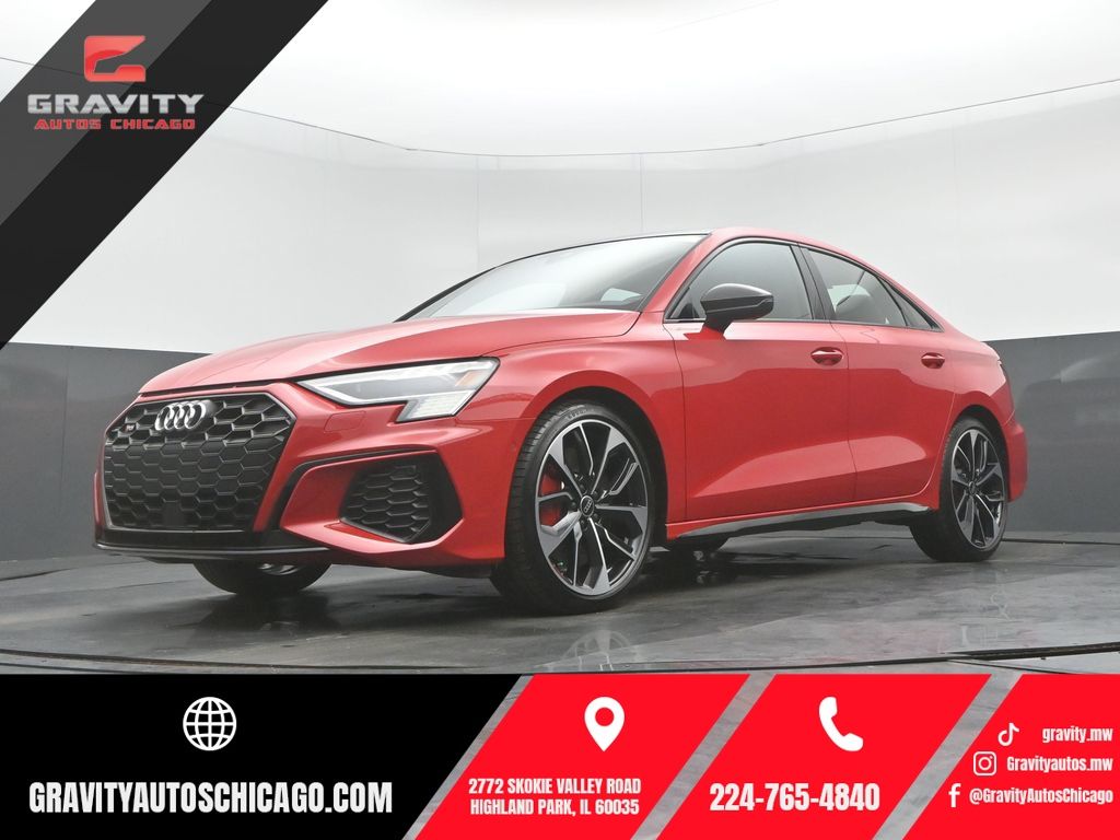 Orange (Tango Red Metallic) 2023 Audi S3 Sedan 7-Speed Automatic