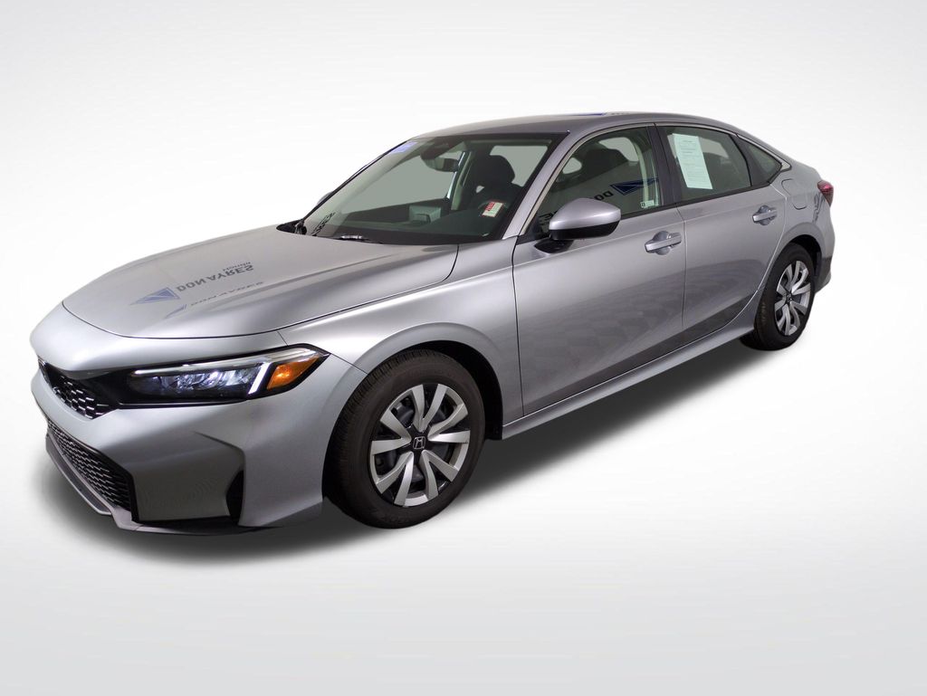 Silver 2026 Honda Civic Sedan Front-Wheel Drive Continuously Variable Transmission