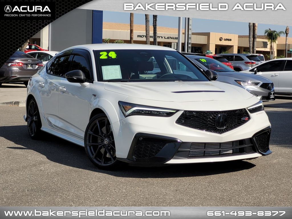 Platinum White 2024 Acura Integra Sedan Front-Wheel Drive 6-Speed Manual