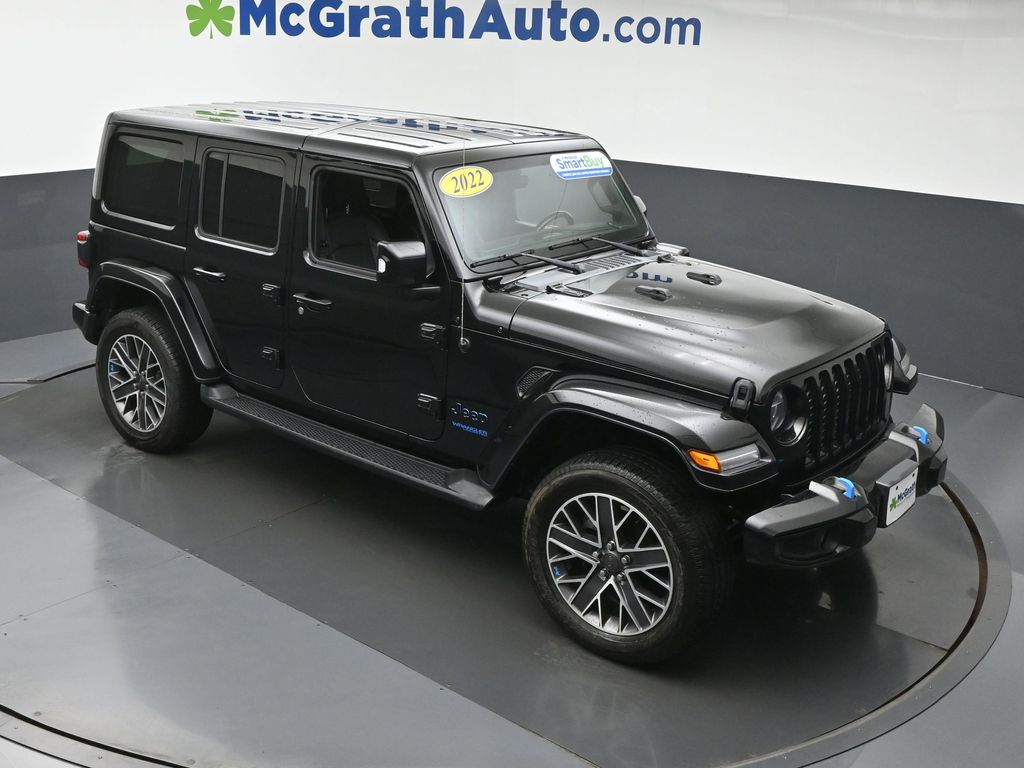 Certified Used 2022 Black Jeep Unlimited Sahara High Altitude 4xe image 3