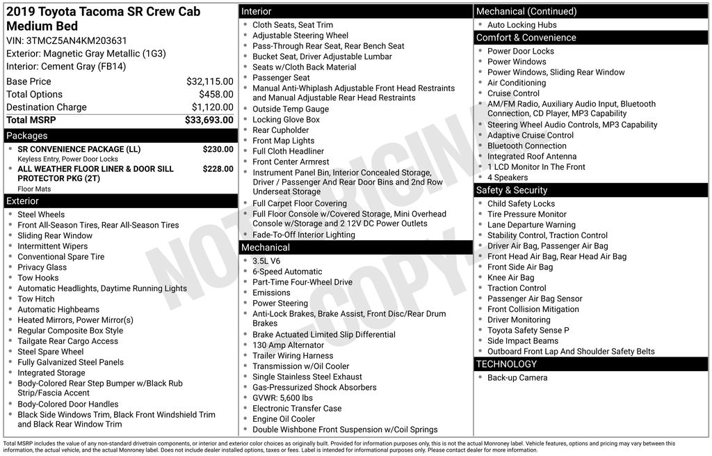Used 2019 Gray Toyota SR image 3