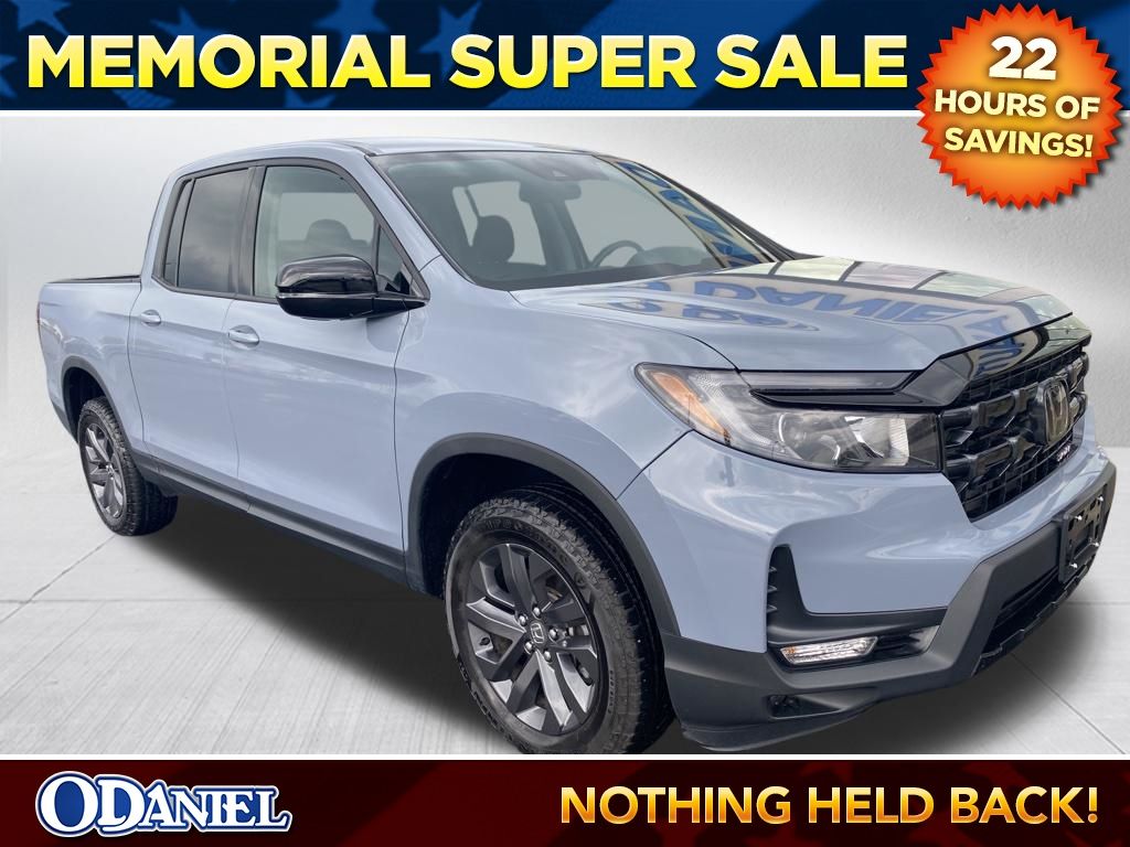 Sonic Gray Pearl 2024 Honda Ridgeline Sport AWD Pickup Truck All-Wheel Drive 9-Speed Automatic