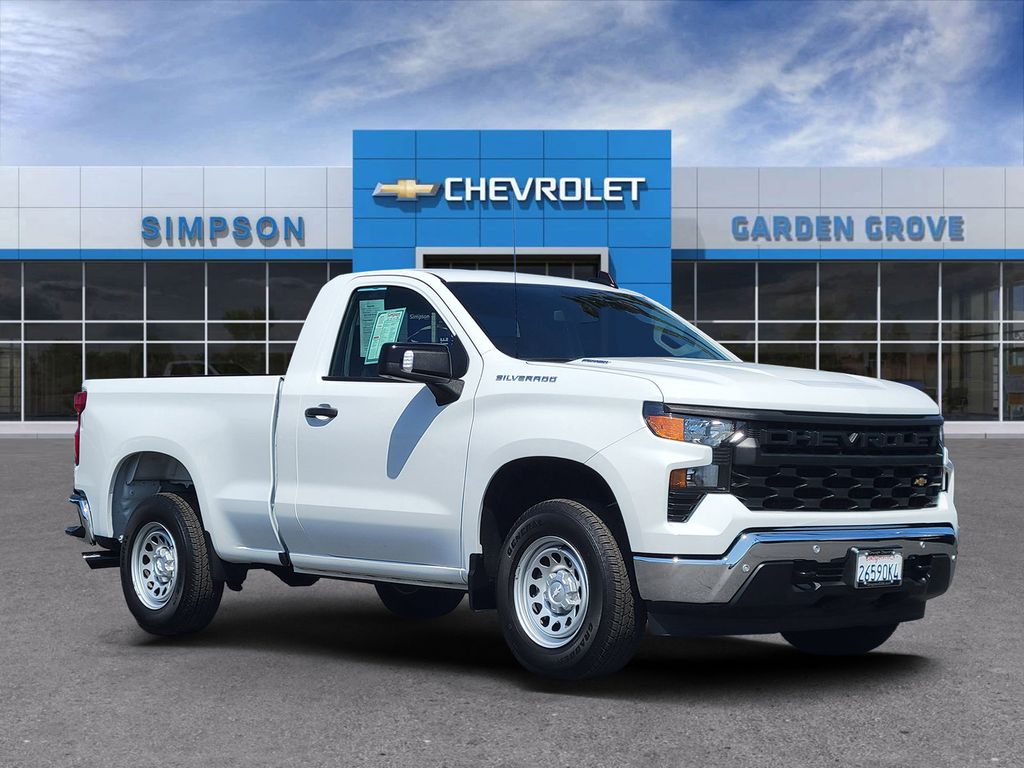 Summit White 2026 Chevrolet Silverado 1500 Work Truck Regular Cab RWD Pickup Truck 4X2 8-Speed Automatic