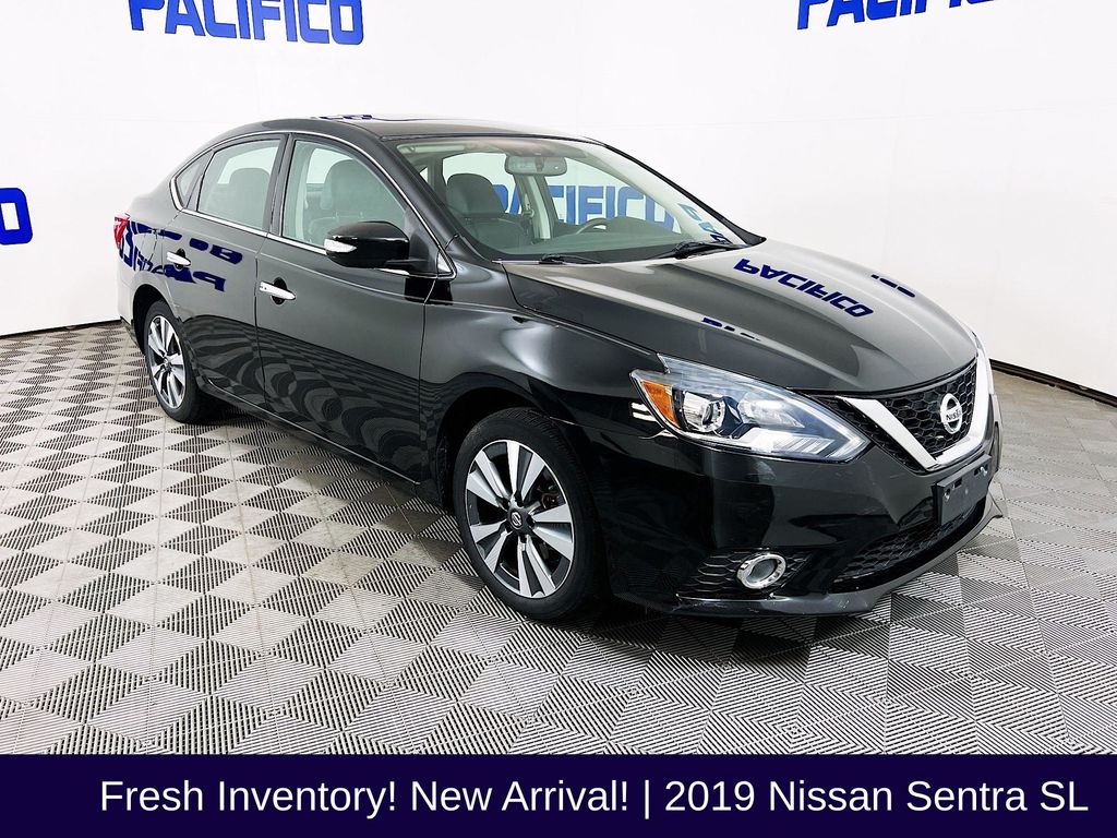 Super Black 2019 Nissan Sentra SL FWD Sedan Front-Wheel Drive Continuously Variable Transmission