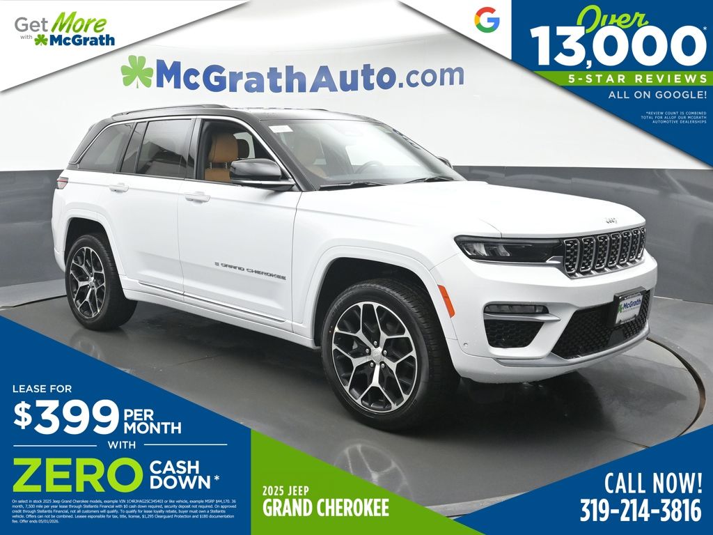 Bright White Clearcoat 2025 Jeep Grand Cherokee Summit 4WD SUV / Crossover Four-Wheel Drive 8-Speed Automatic