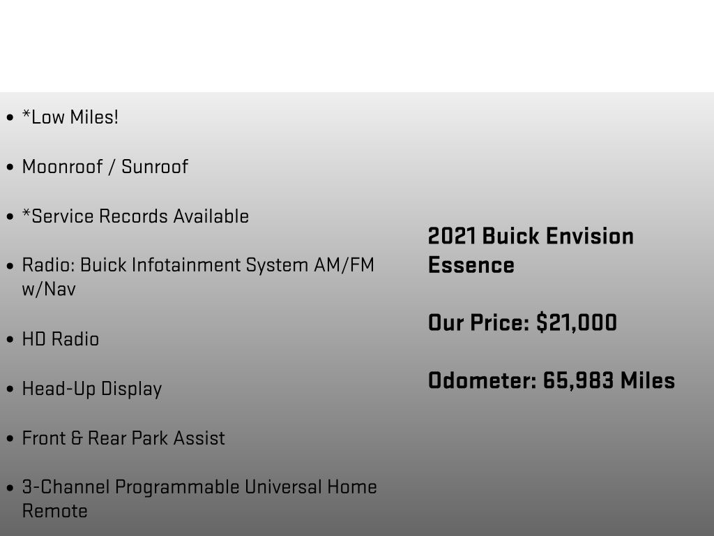 2021 Buick Envision Essence Blue at Honda North