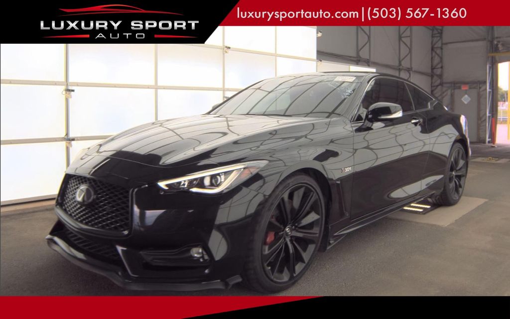 Midnight Black 2019 INFINITI Q60 Coupe All-Wheel Drive 7-Speed Automatic