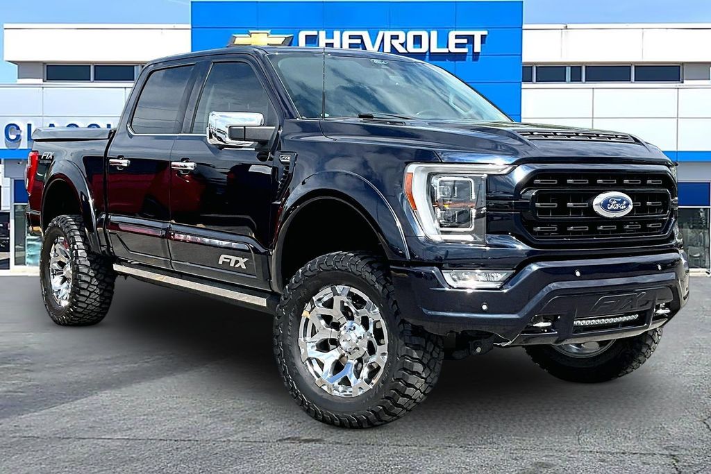 Blue Metallic 2022 Ford F-150 Pickup Truck Four-Wheel Drive Automatic