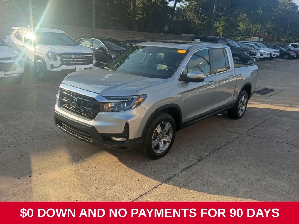 Silver 2025 Honda Ridgeline Pickup Truck All-Wheel Drive 9-Speed Automatic