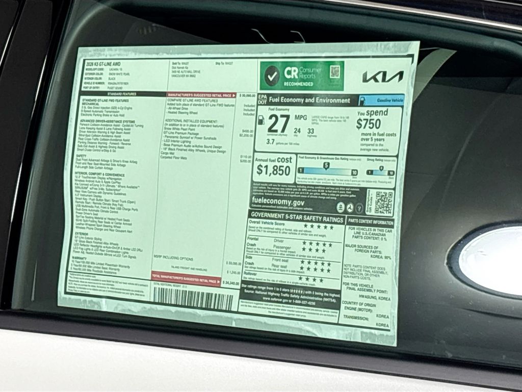 2026 Kia K5 GT-Line