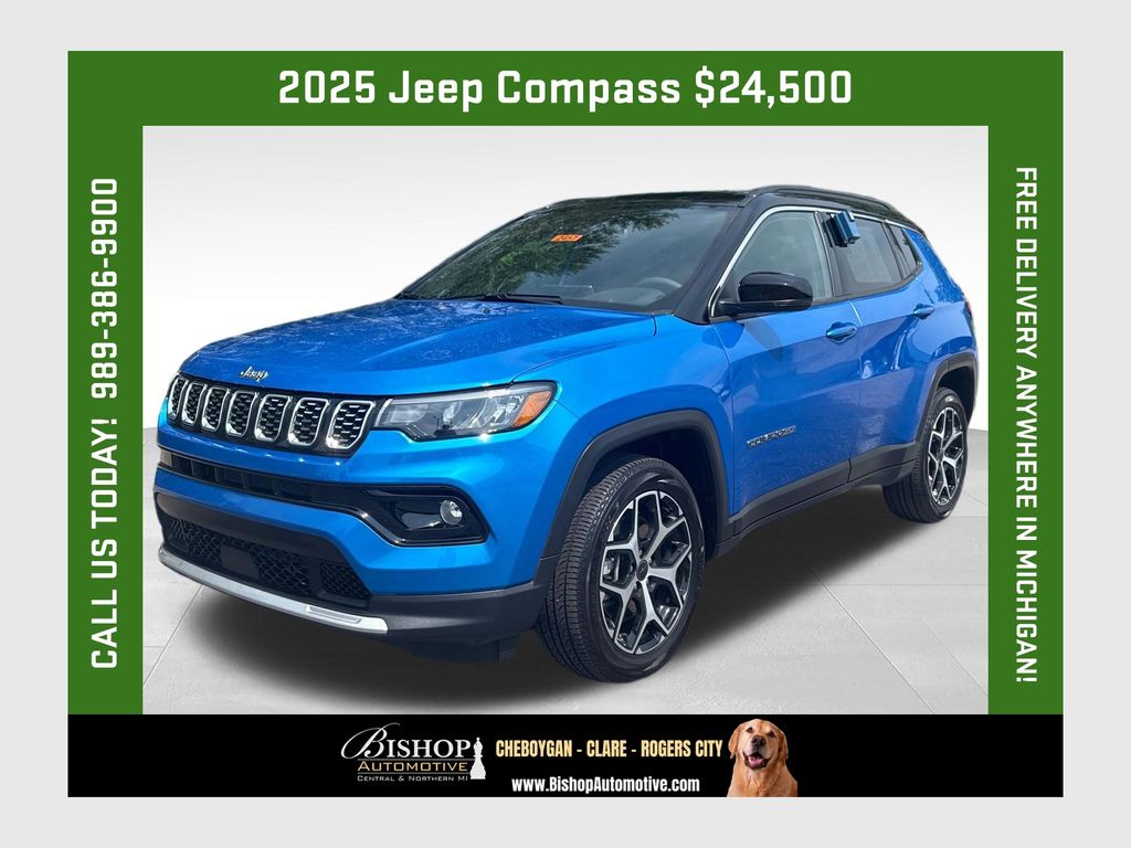 Hydro Blue Pearlcoat 2025 Jeep Compass SUV / Crossover Four-Wheel Drive 8-Speed Automatic