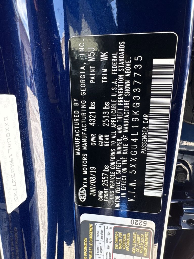 2019 Kia Optima EX Blue at Durrett Motor Company