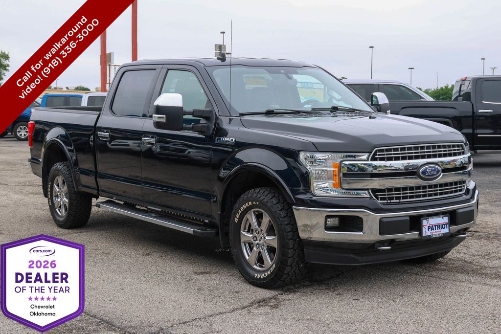 Black 2020 Ford F-150 Lariat SuperCrew LB 4WD Pickup Truck Four-Wheel Drive Automatic