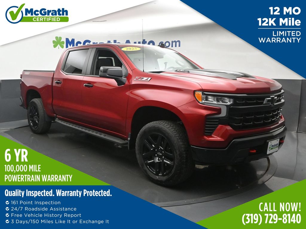 Radiant Red Tintcoat 2025 Chevrolet Silverado 1500 Pickup Truck Four-Wheel Drive Automatic