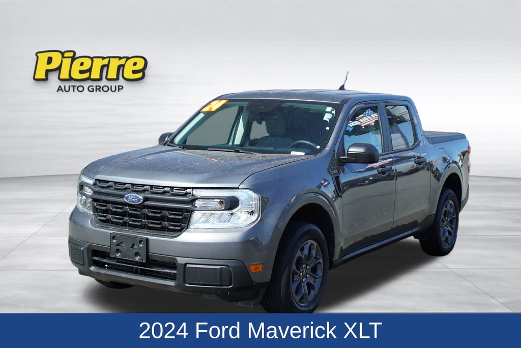 Gray Metallic 2024 Ford Maverick XLT SuperCrew AWD Pickup Truck All-Wheel Drive 8-Speed Automatic