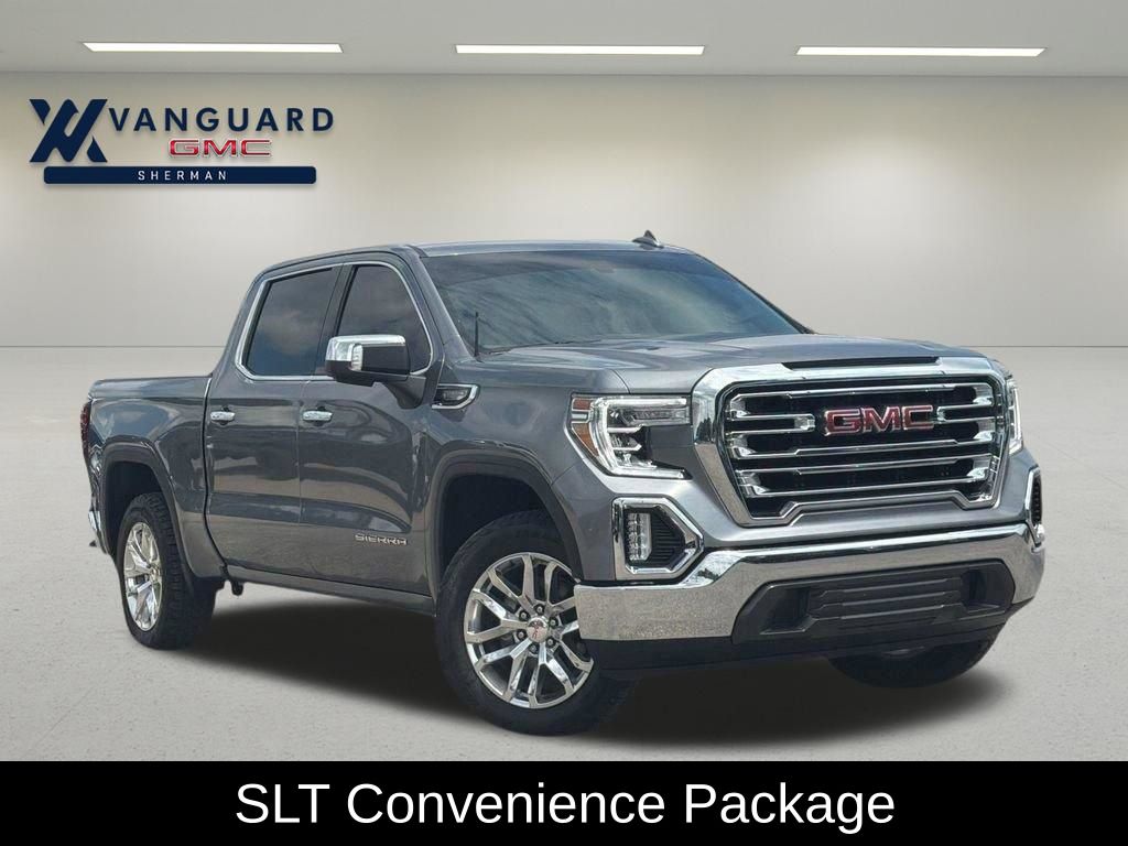 Gray (Satin Steel Metallic) 2022 GMC Sierra 1500 Limited SLT Crew Cab RWD Pickup Truck 4X2 8-Speed Automatic