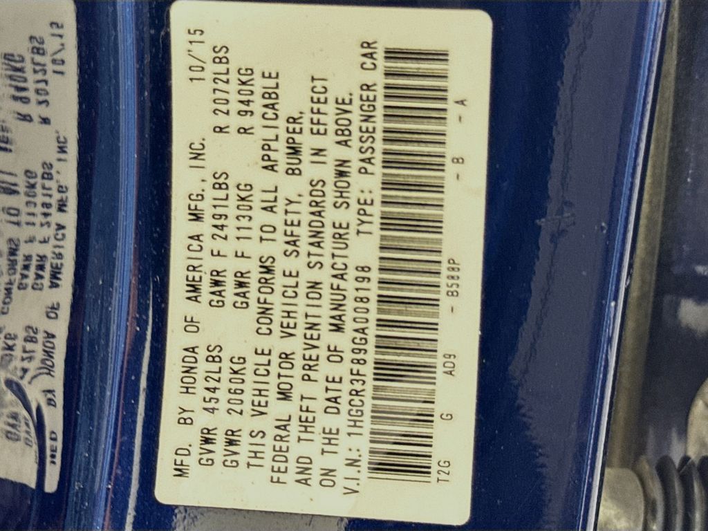 Used Car 2016 Honda Accord  Ex-l For Sale Under $20,000 In Austin, Texas