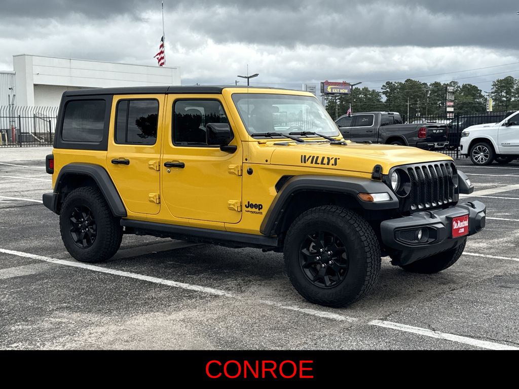 2021 Jeep Wrangler Unlimited Willys Yellow at Don McGill Toyota