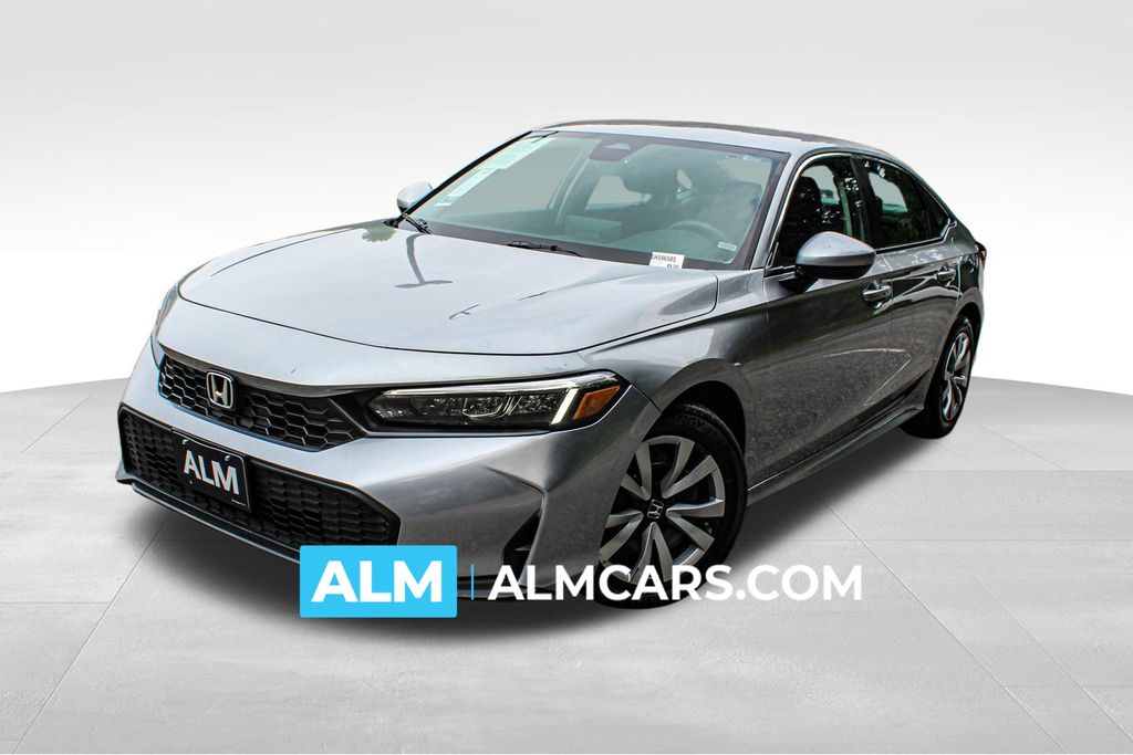 Silver 2025 Honda Civic Sedan Front-Wheel Drive Continuously Variable Transmission
