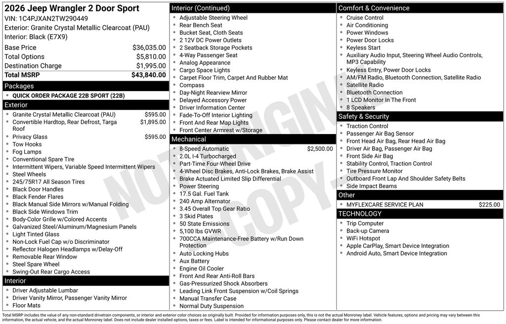 New 2026 Gray Jeep Sport image 34