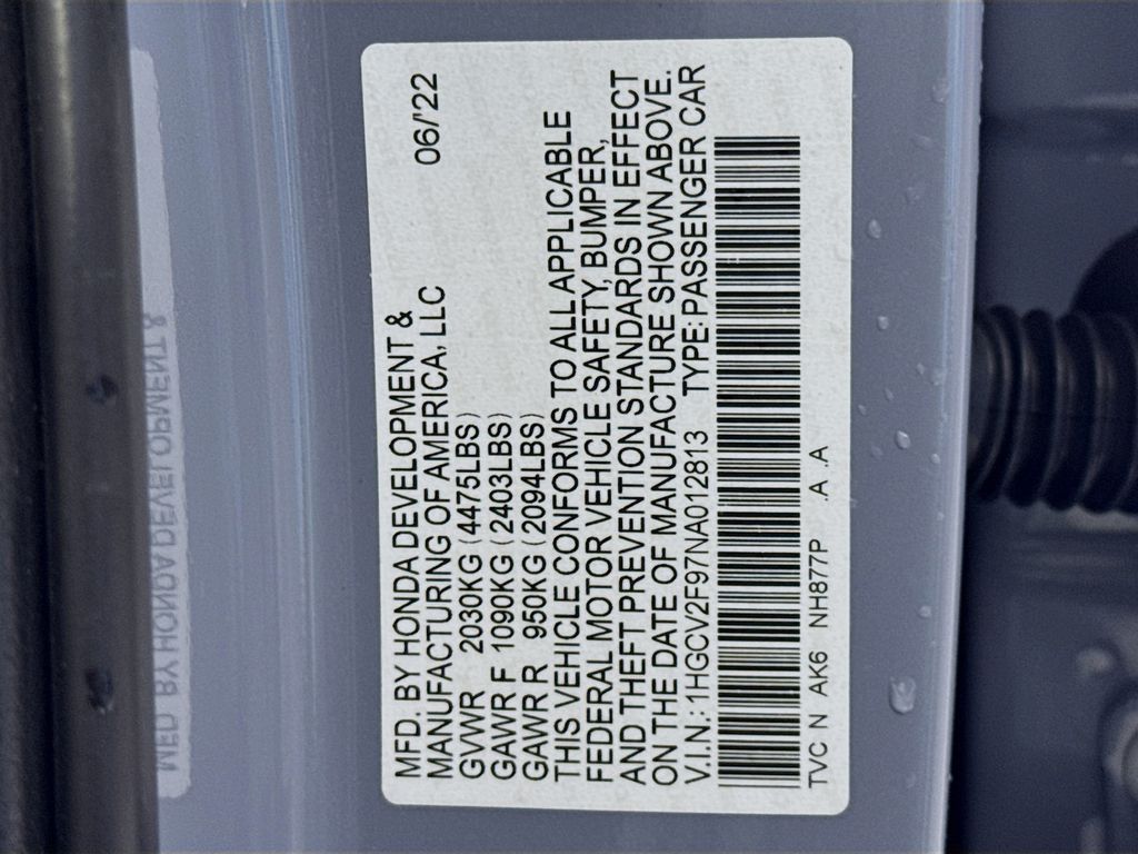 Used Car 2022 Honda Accord  Touring 2.0t For Sale Under $25,000 In Austin, Texas