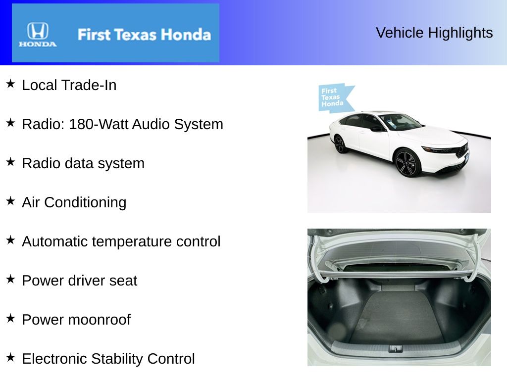 Used Car 2025 Honda Accord Hybrid  Sport For Sale Under $35,000 In Austin, Texas