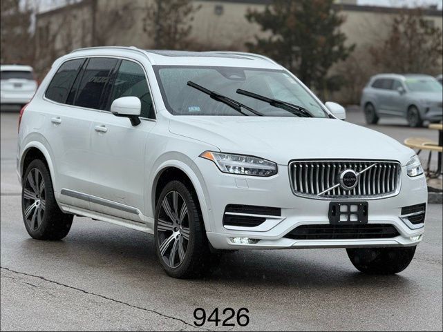 Crystal White 2023 Volvo XC90 B6 Ultimate Bright Theme 6-Passenger AWD SUV / Crossover All-Wheel Drive Automatic