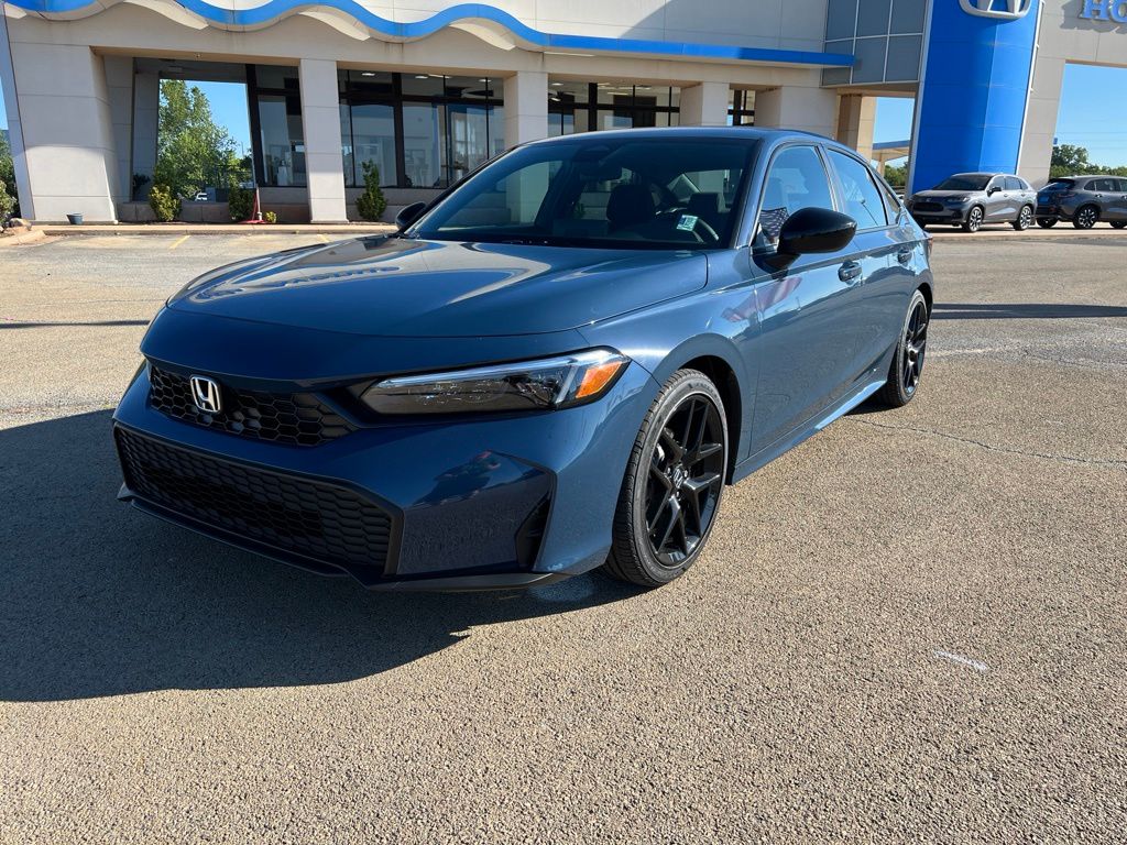 Blue Lagoon Pearl 2026 Honda Civic Sedan Front-Wheel Drive Continuously Variable Transmission