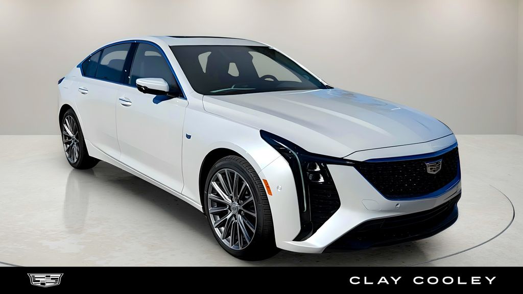 Crystal White Tricoat 2025 Cadillac CT5 Premium Luxury RWD Sedan Rear-Wheel Drive Automatic