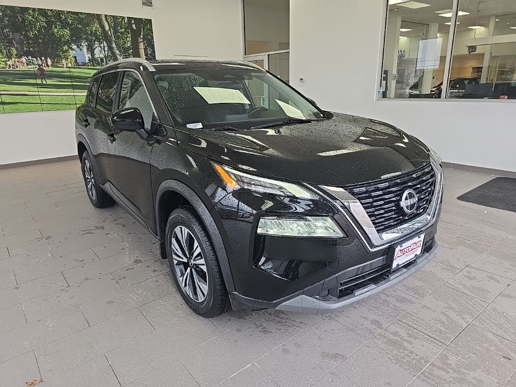 Super Black 2023 Nissan Rogue SV AWD SUV / Crossover All-Wheel Drive Continuously Variable Transmission